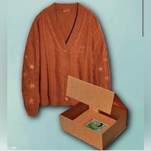 AUTHENTIC TAYLOR SWIFT “The Life of a Showgirl” CARDIGAN+CD BOXED SET - NWOT